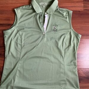 Nike Golf Dri-FIT Sleeveless Polo – Sage Green U.S. Open Bethpage Black